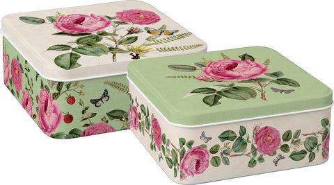 Assorted Tin Boxes With Roses, INDIVIDUALLY SOLD