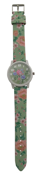 Green Floral Ladies Jewelry Watch