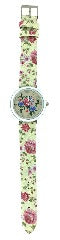 Cream Floral Ladies Jewelry Watch