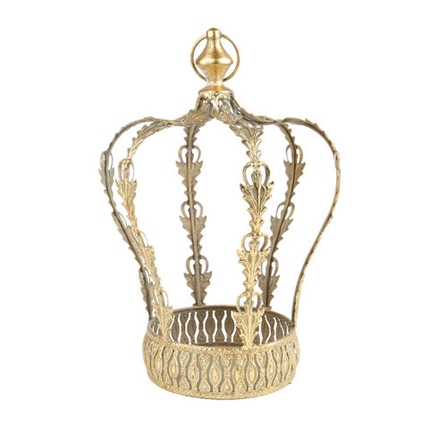 Crown Pillar Candle Holder - LARGE