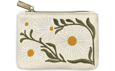 Daisy Embroidery Pouch