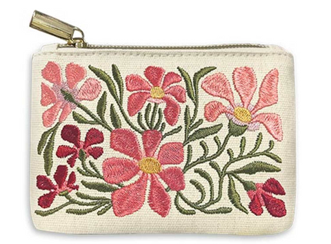 Camellia Embroidery Pouch