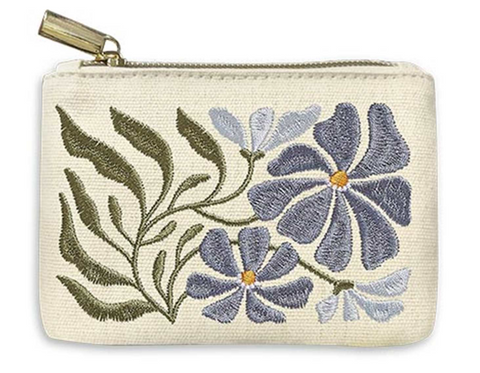 Aster Embroidery Pouch