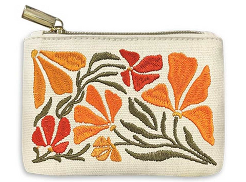 Poppy Embroidery Pouch