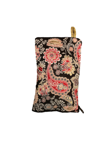 Ornate Pouch- Black And Pink