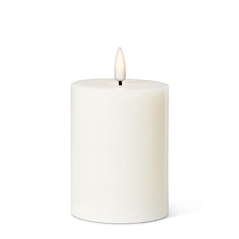 3" X 4" Pillar Flameless Candle: Cream