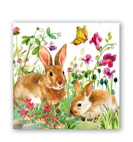 Cocktail Paper Napkin: Bunny Meadow