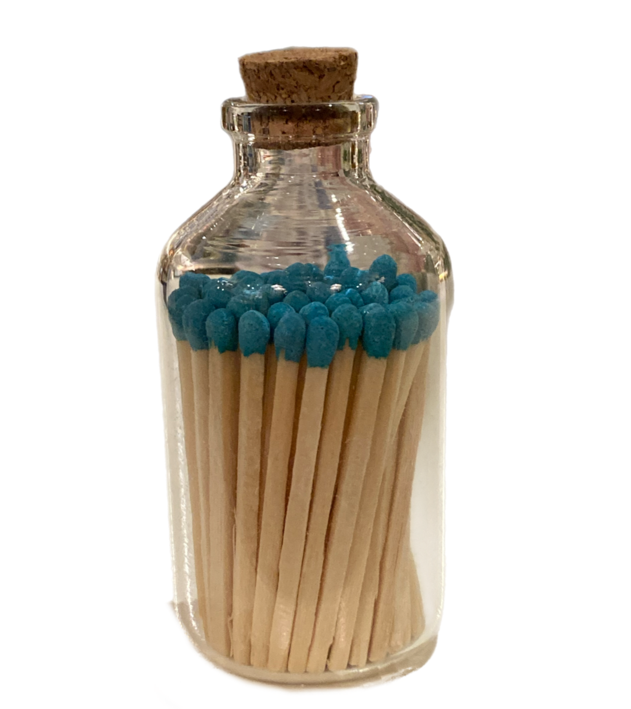 Turquoise Coloured Matches In Jar
