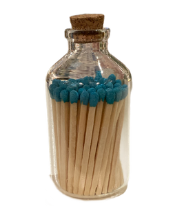 Turquoise Coloured Matches In Jar
