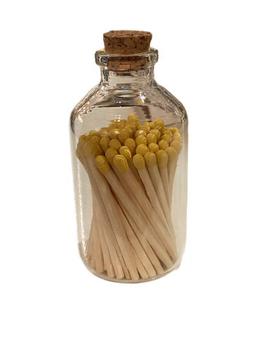Yellow  Coloured Matches In Jar