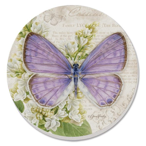 Purple Butterfly Coasters, Set Of 4
