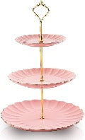 Pink 3 Tier Cake Plate