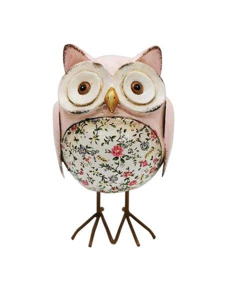 Pink Owl Figurine - LARGE