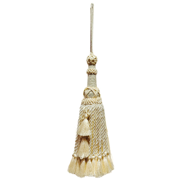 Large Cream Braided Tassel