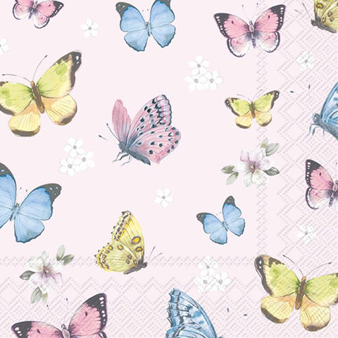 Cocktail Paper Napkin: Butterflies