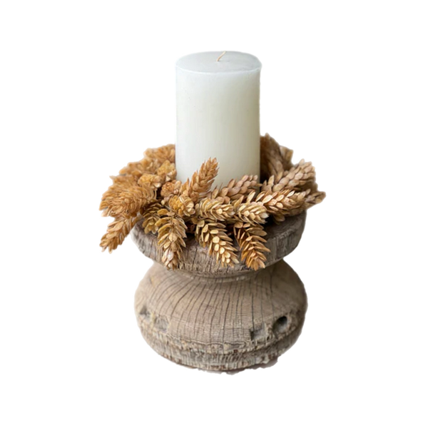 Natural Hop Pillar Candle Ring