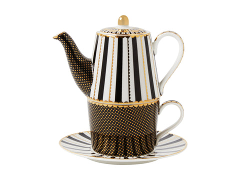 Black And Gold Tea For One