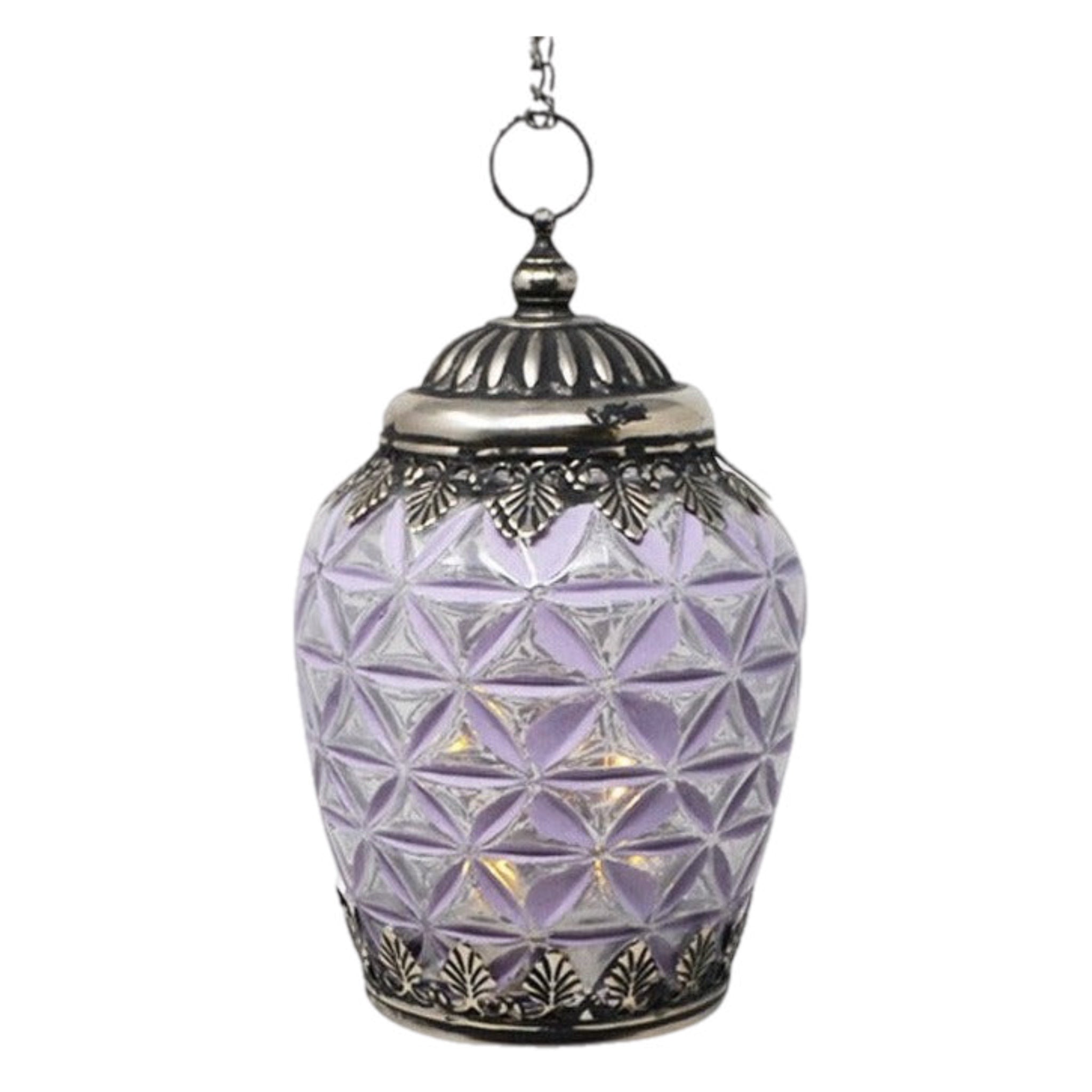 Antiqued Purple Lantern LED