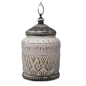 Antiqued Grey Lantern LED