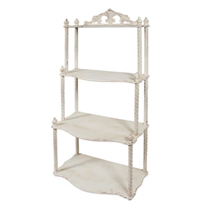 Antique White Wash Spindle Shelf