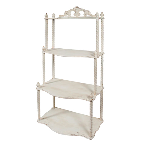 Antique White Wash Spindle Shelf
