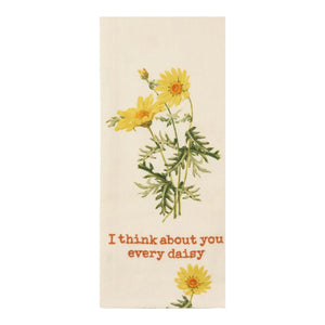 I Think About You Every Daisy Tea Towel