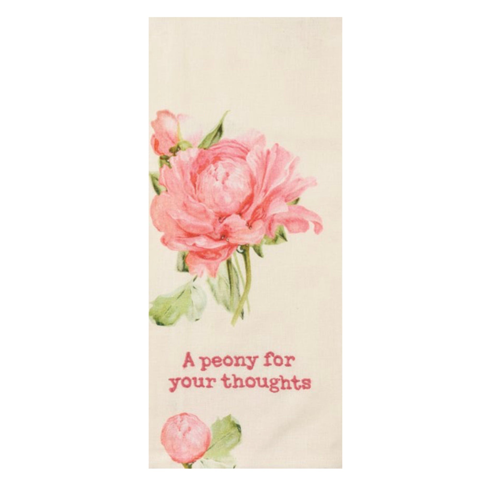 A Peony For Your Thoughts Tea Towel