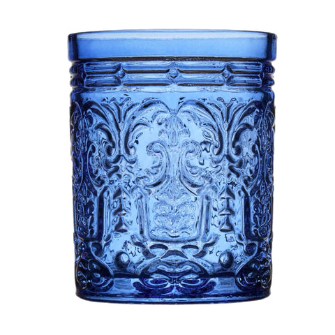 Blue Old Fashioned Glass
