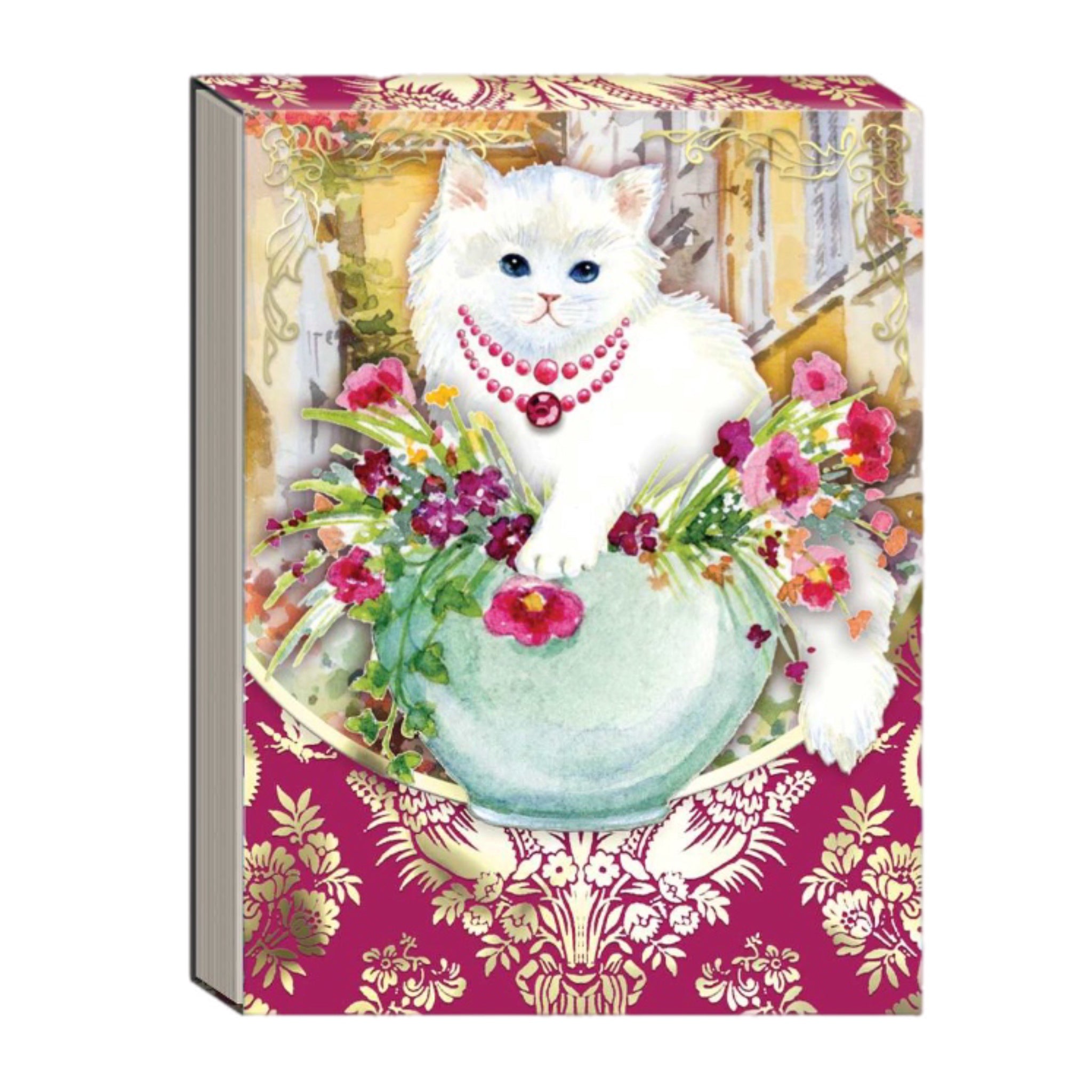 Kitten In Vase Pocket Notepad