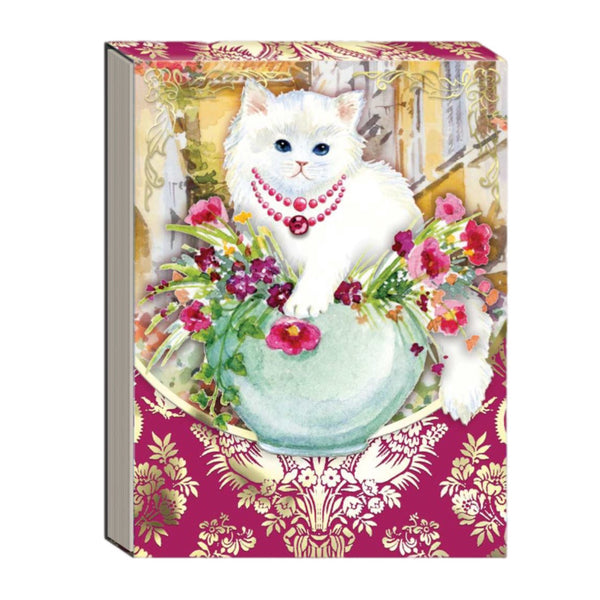 Kitten In Vase Pocket Notepad