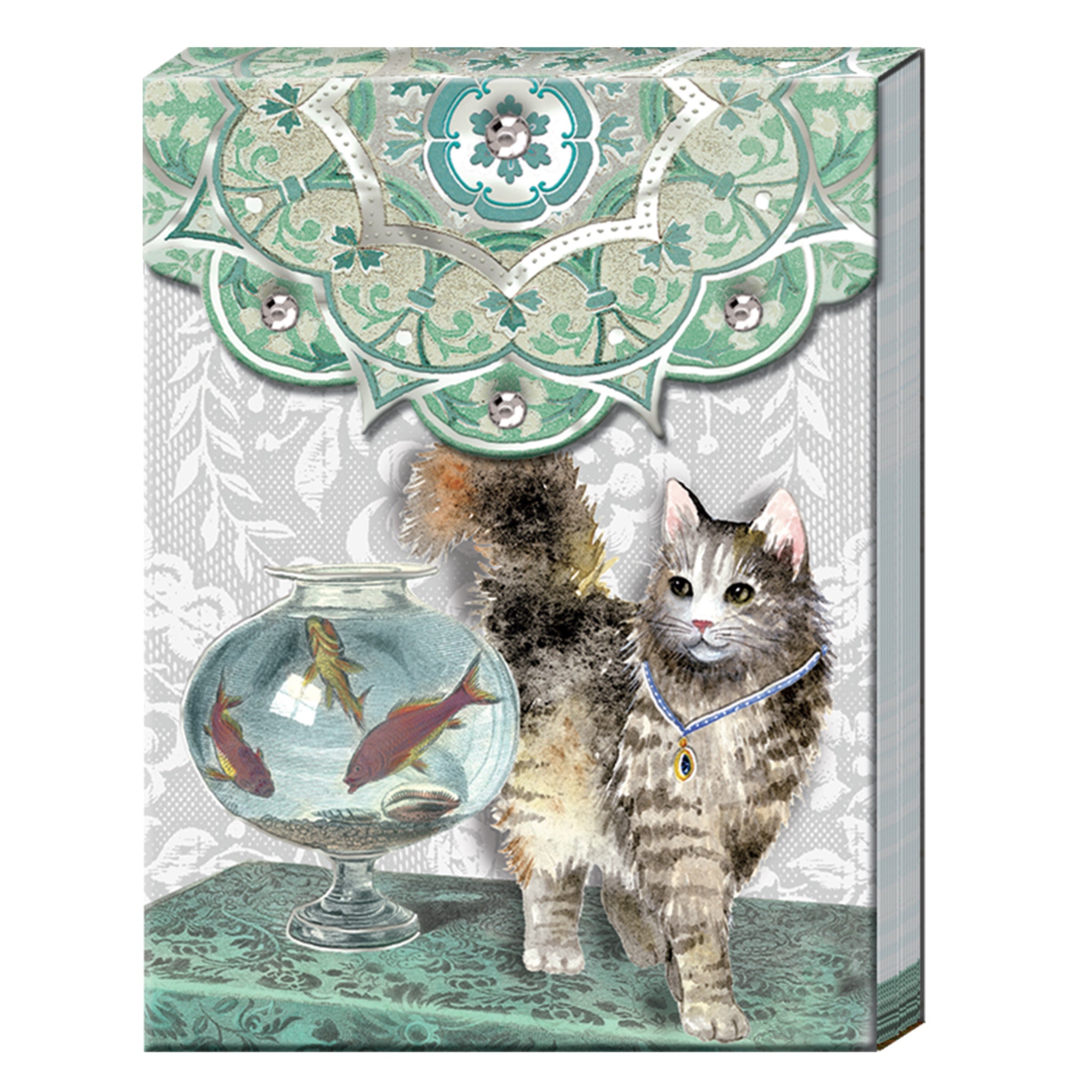 Cat With Fishbowl Notepad