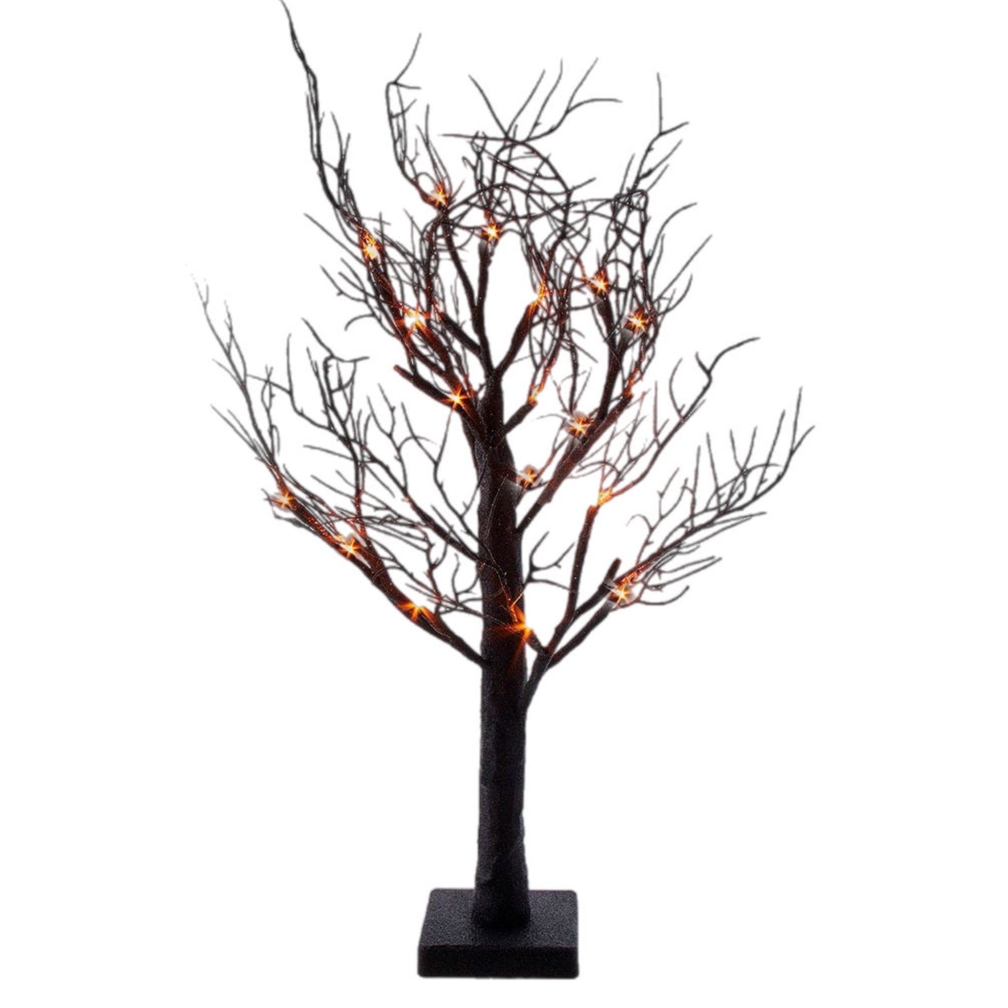 2' LED Glitter Halloween Tree Figurine