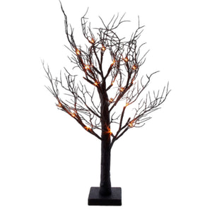 2' LED Glitter Halloween Tree Figurine