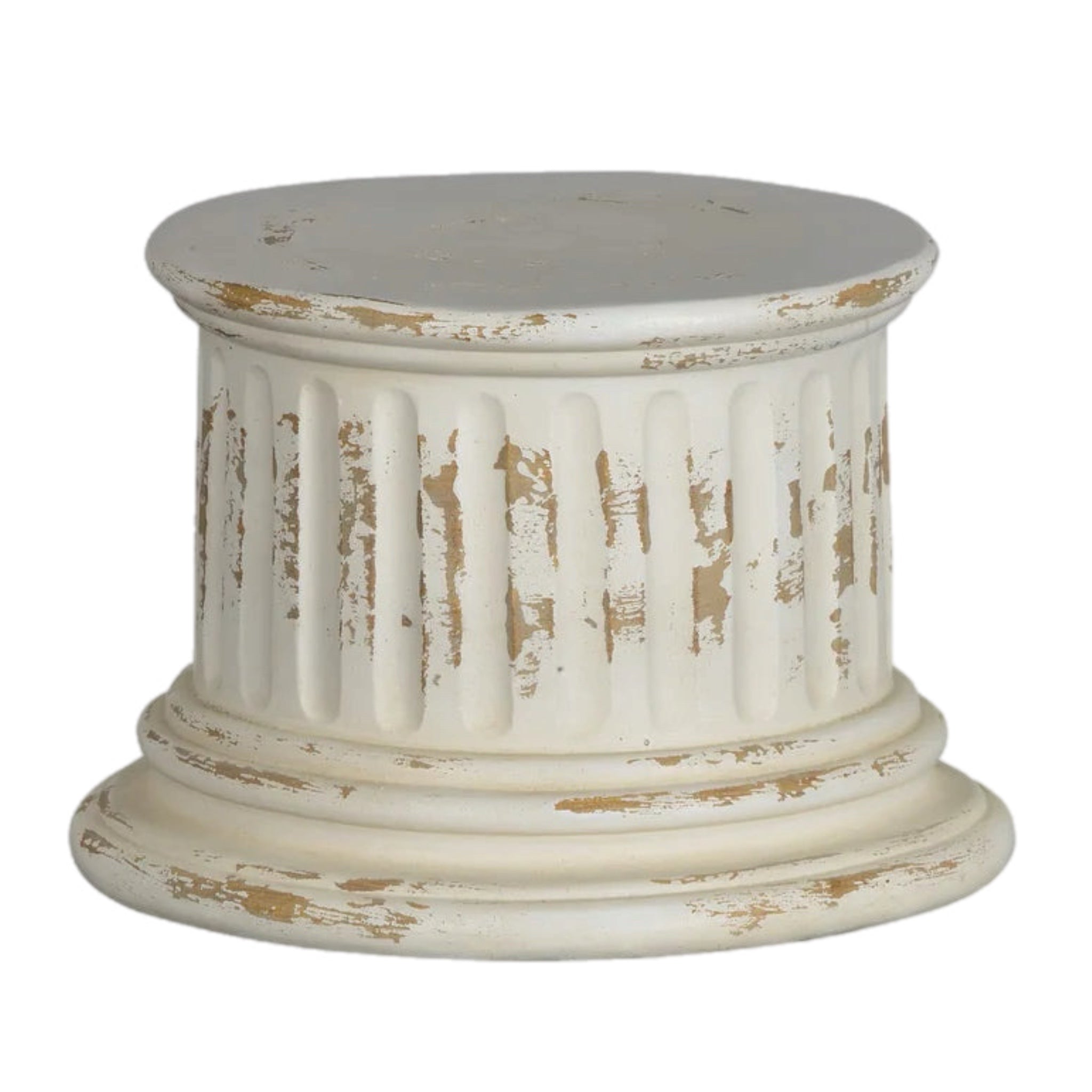 White Round Lamp Pedestal