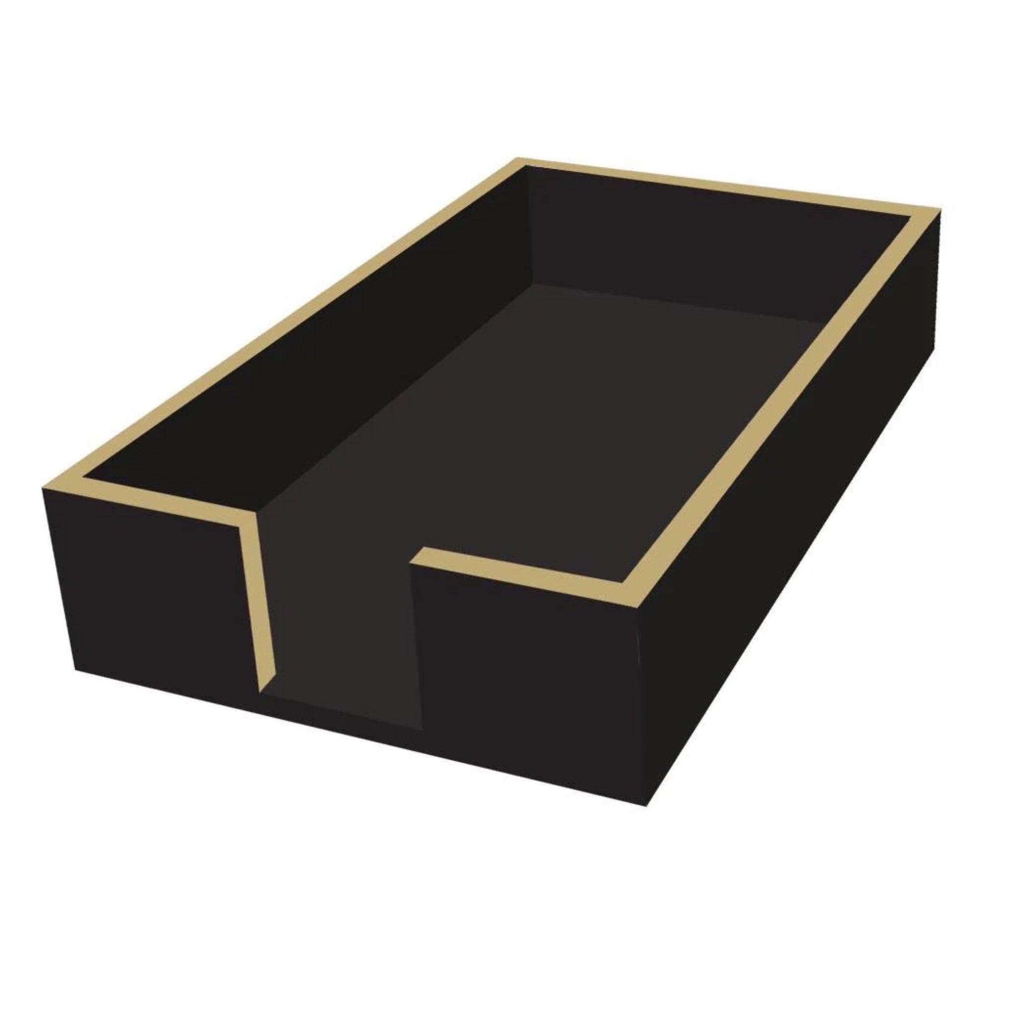 Black And Gold Guest Towel Napkin Holder