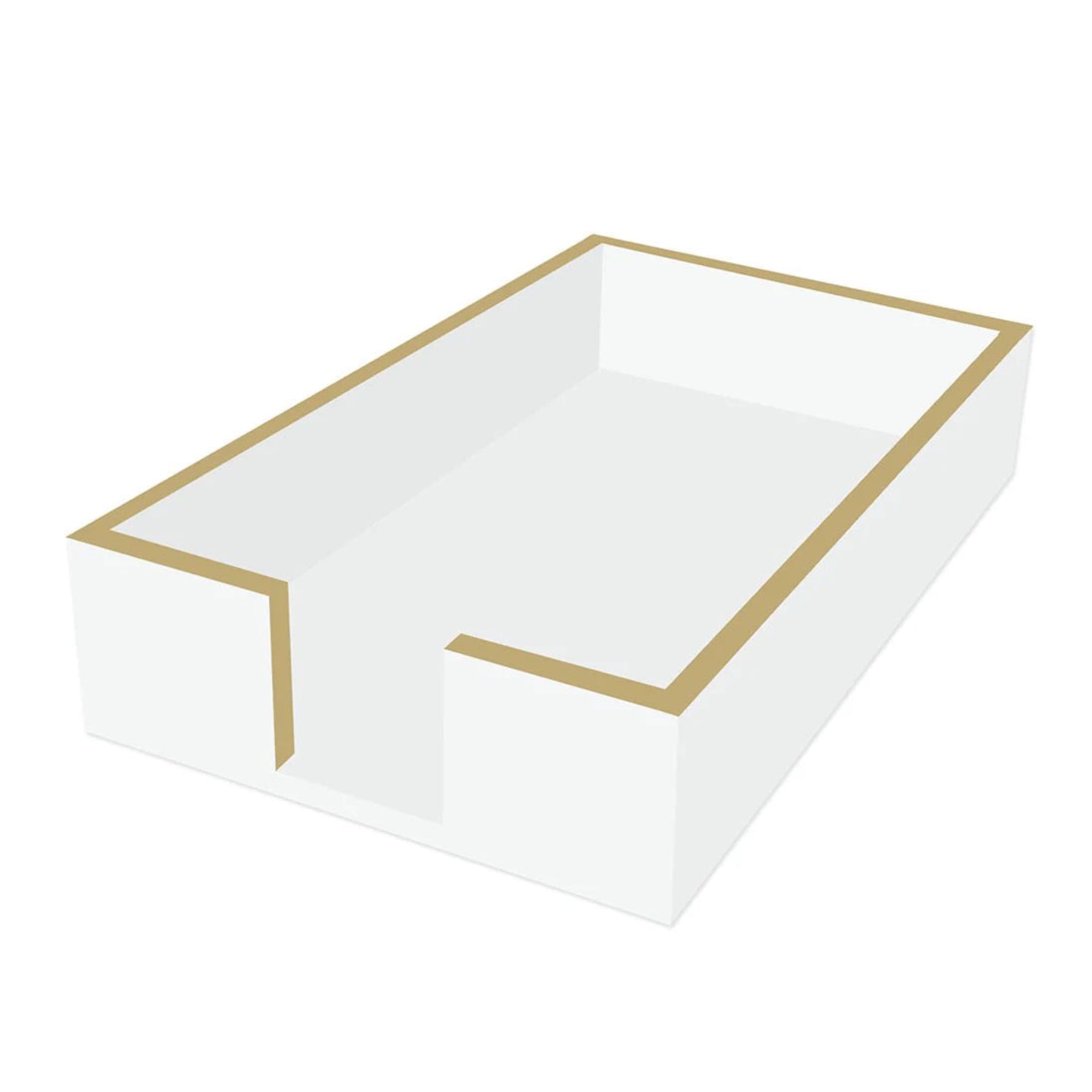 White And Gold Guest Towel Napkin Holder