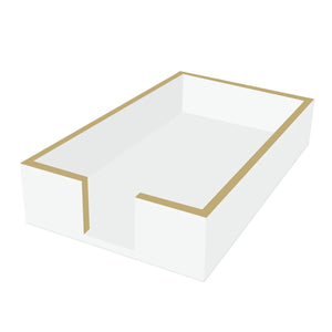 White And Gold Guest Towel Napkin Holder