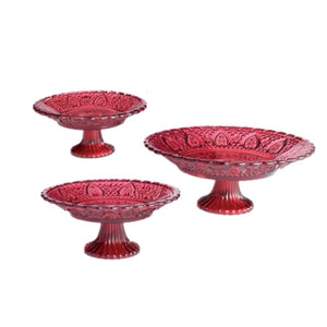 Assorted Red Cake Plate, INDIVIDUALLY SOLD