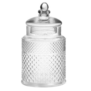 Textured Clear Canister - SMALL
