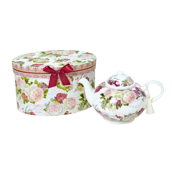 Country Rose Teapot With Gift Box