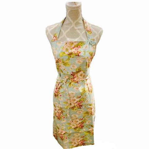Blue Apple Blossom Apron