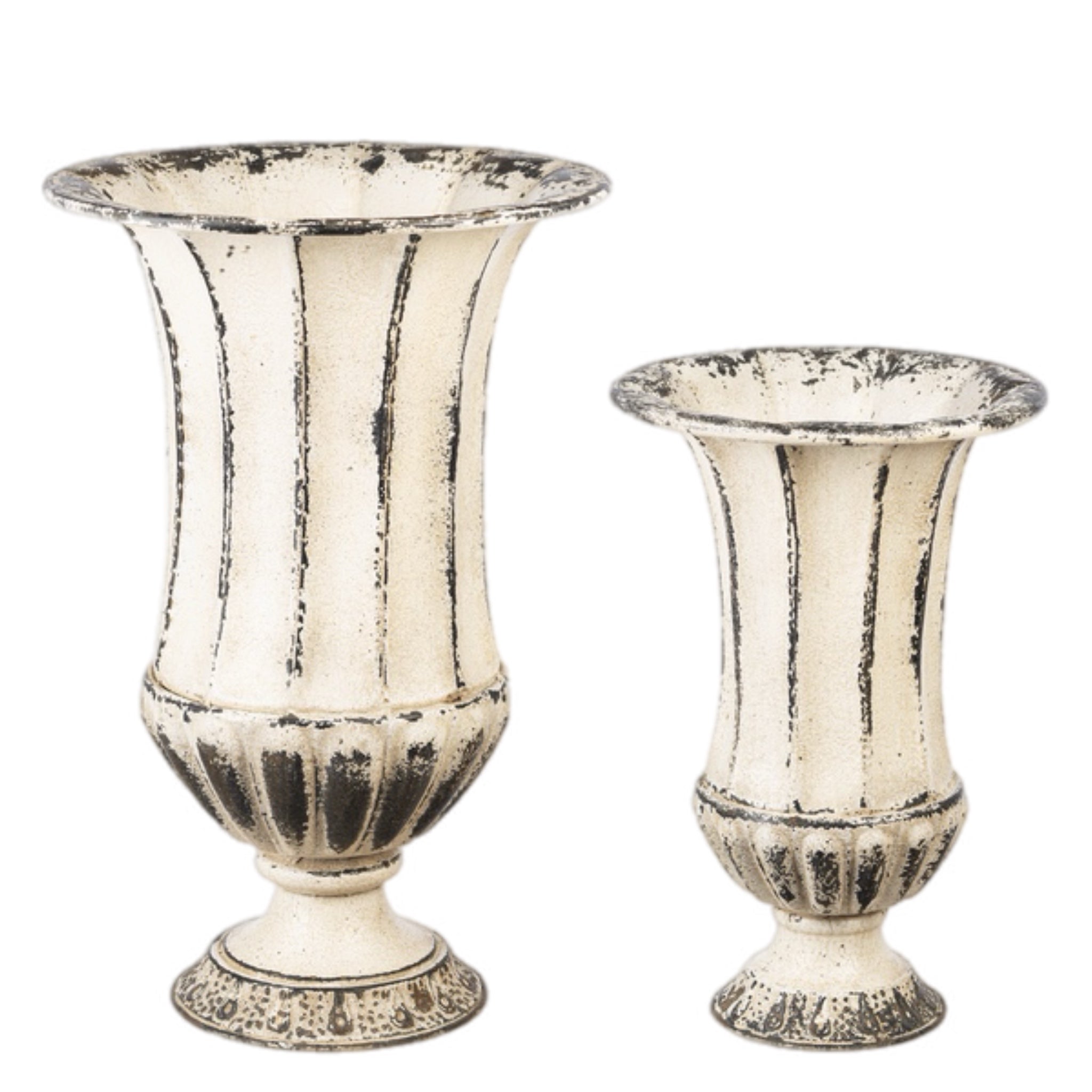 Assorted Ivory Distressed Urn Planter, INDIVIDULLAY SOLD