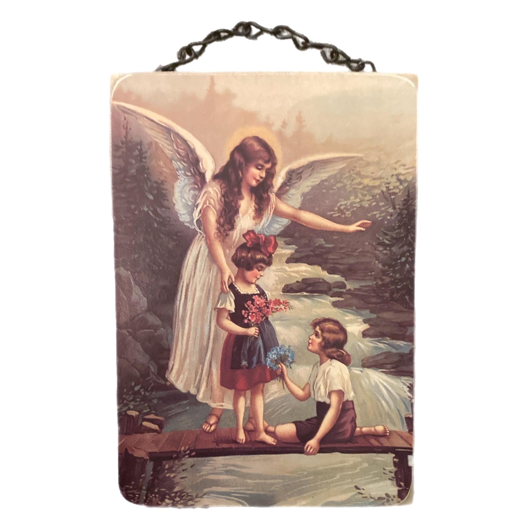 Guardian Angel With Girls Wall Sign
