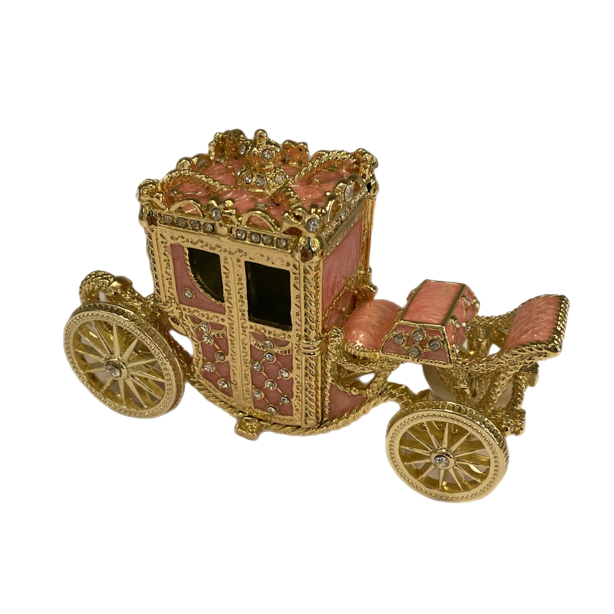 Pink Carriage Trinket Box