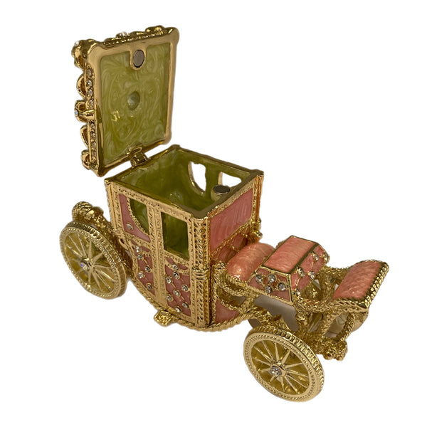 Pink Carriage Trinket Box