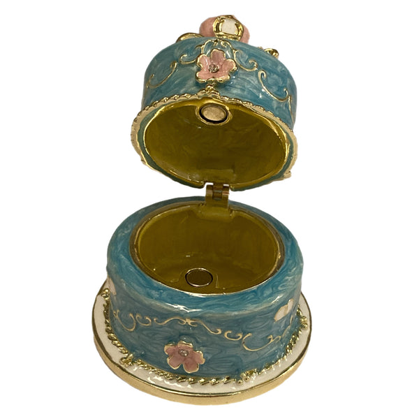 Blue Cake Trinket Box