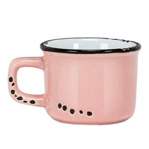 Pink Enamel Style Espresso Cup