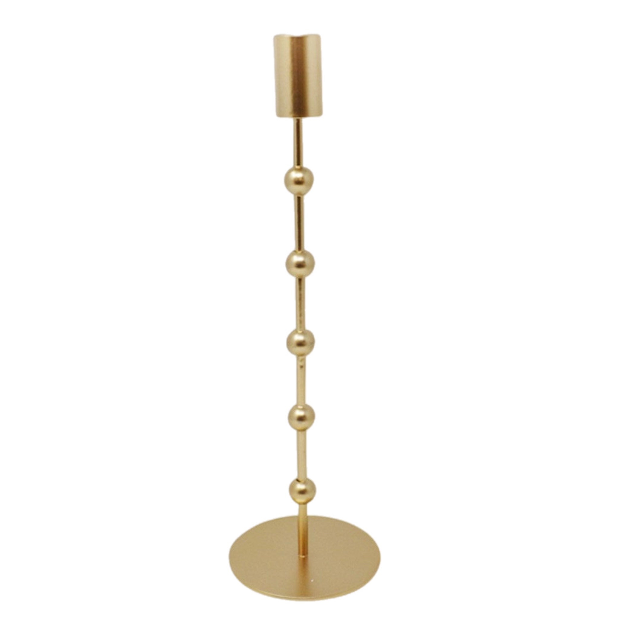 Large Gold Taper Candle Holder