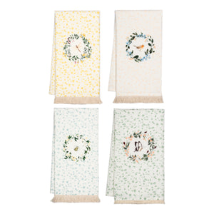 Assorted Insect In Wreath Tea Towel, INDIVIDUALLY SOLD