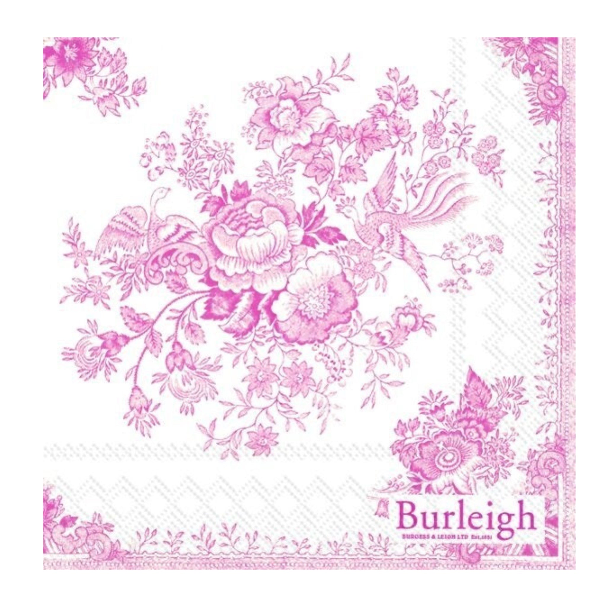 Cocktail Napkin: Pheasant Pink